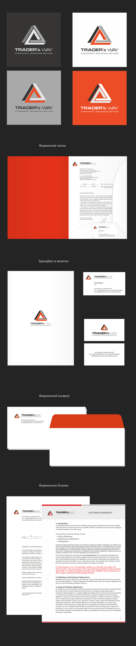 Дизайн фирменного стиля для Trader's way
