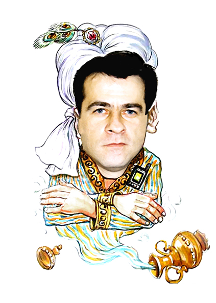 Карикатуры и шаржи на 23 февраля. Карикатура джина