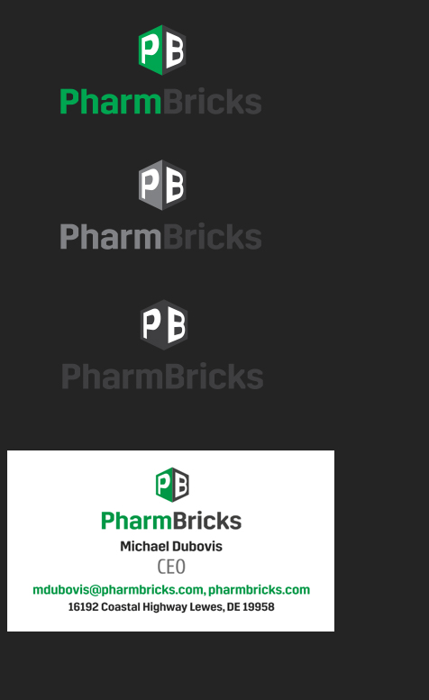 Логотип и визитка для PharmBricks